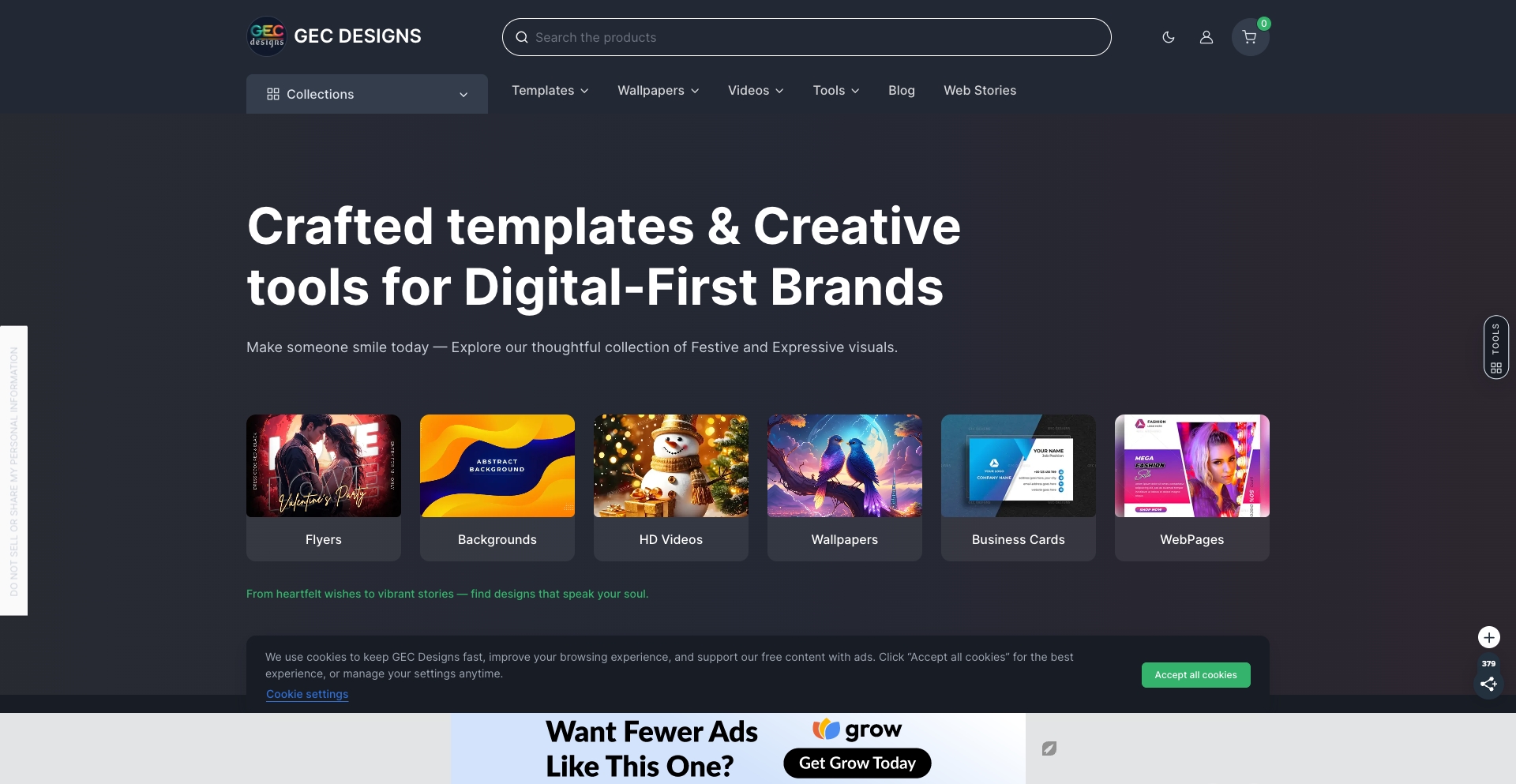 GEC Designs design-database programmatic SEO template - 942 monthly traffic