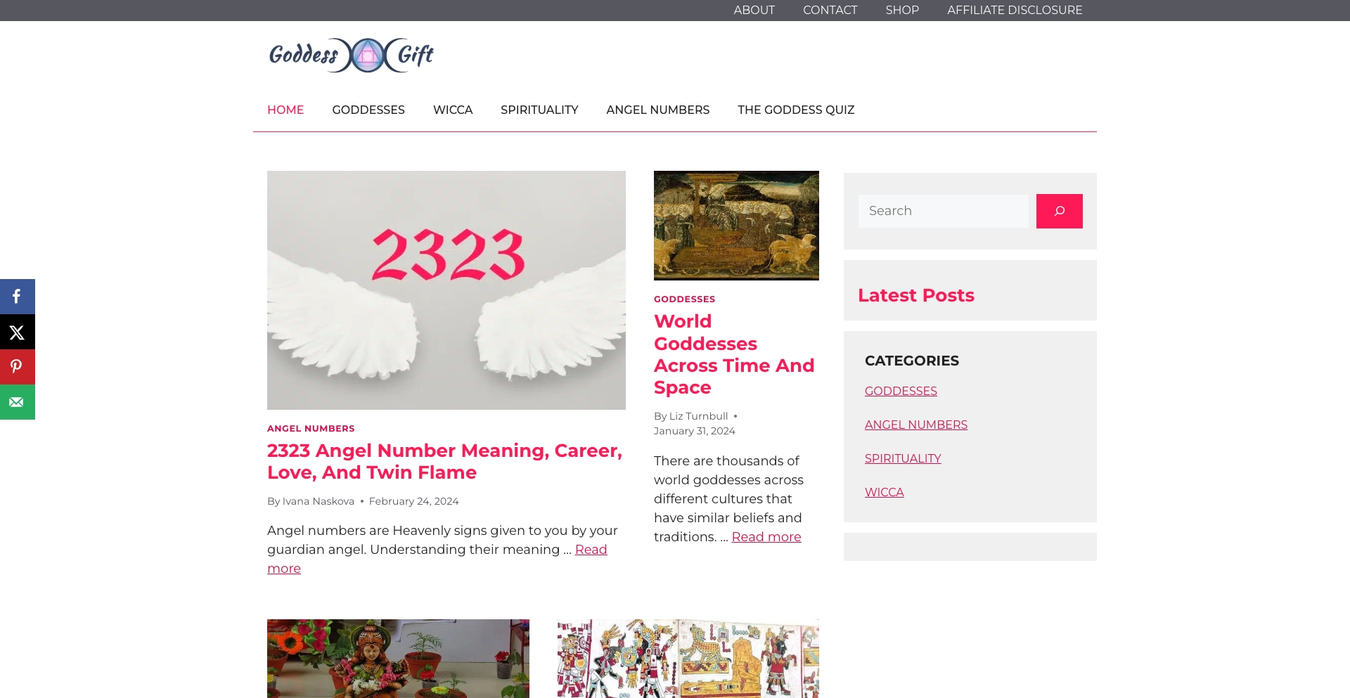 Goddessgift content programmatic SEO template - 8343 monthly traffic