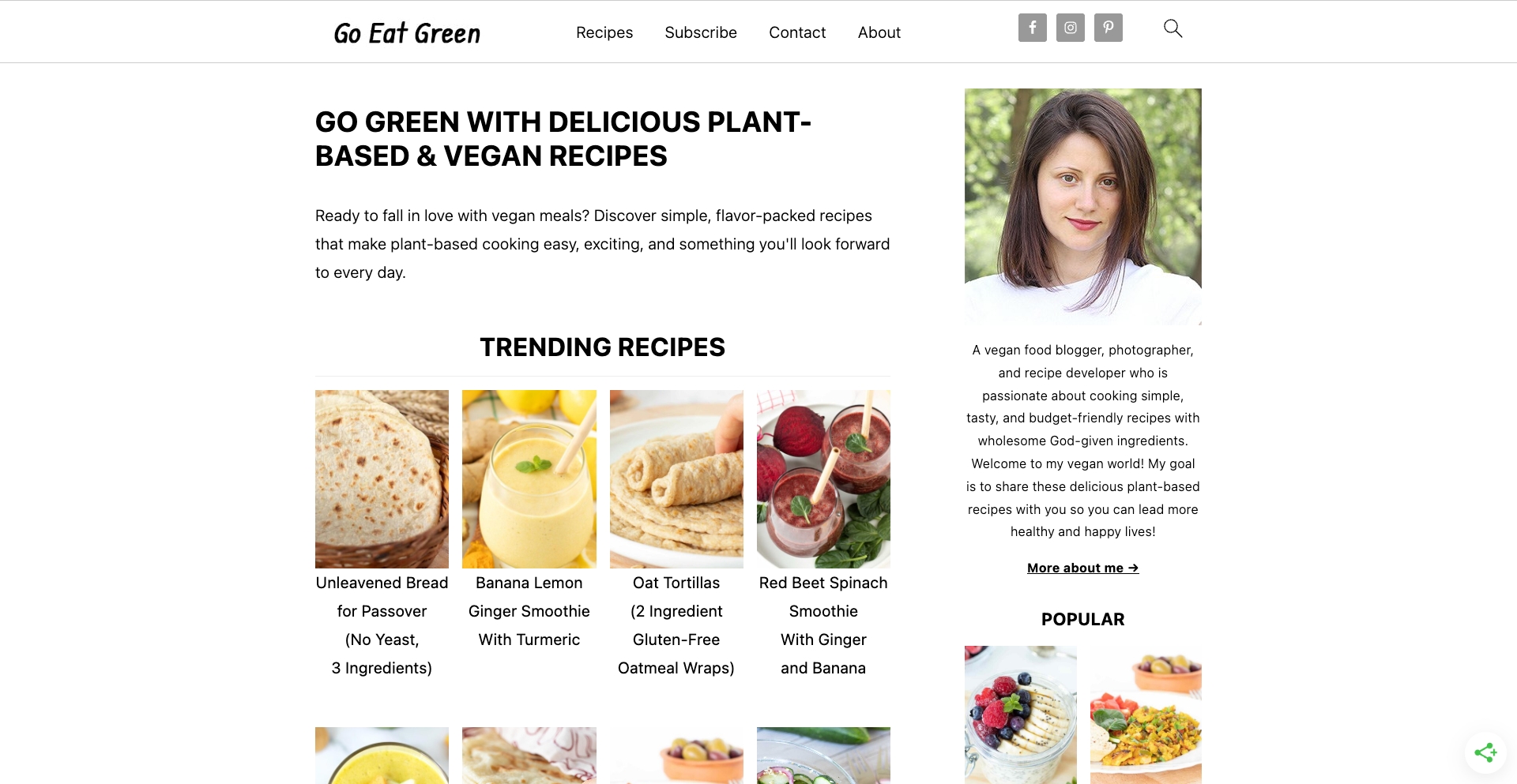 Goeatgreen recipe-template programmatic SEO template - 4185 monthly traffic