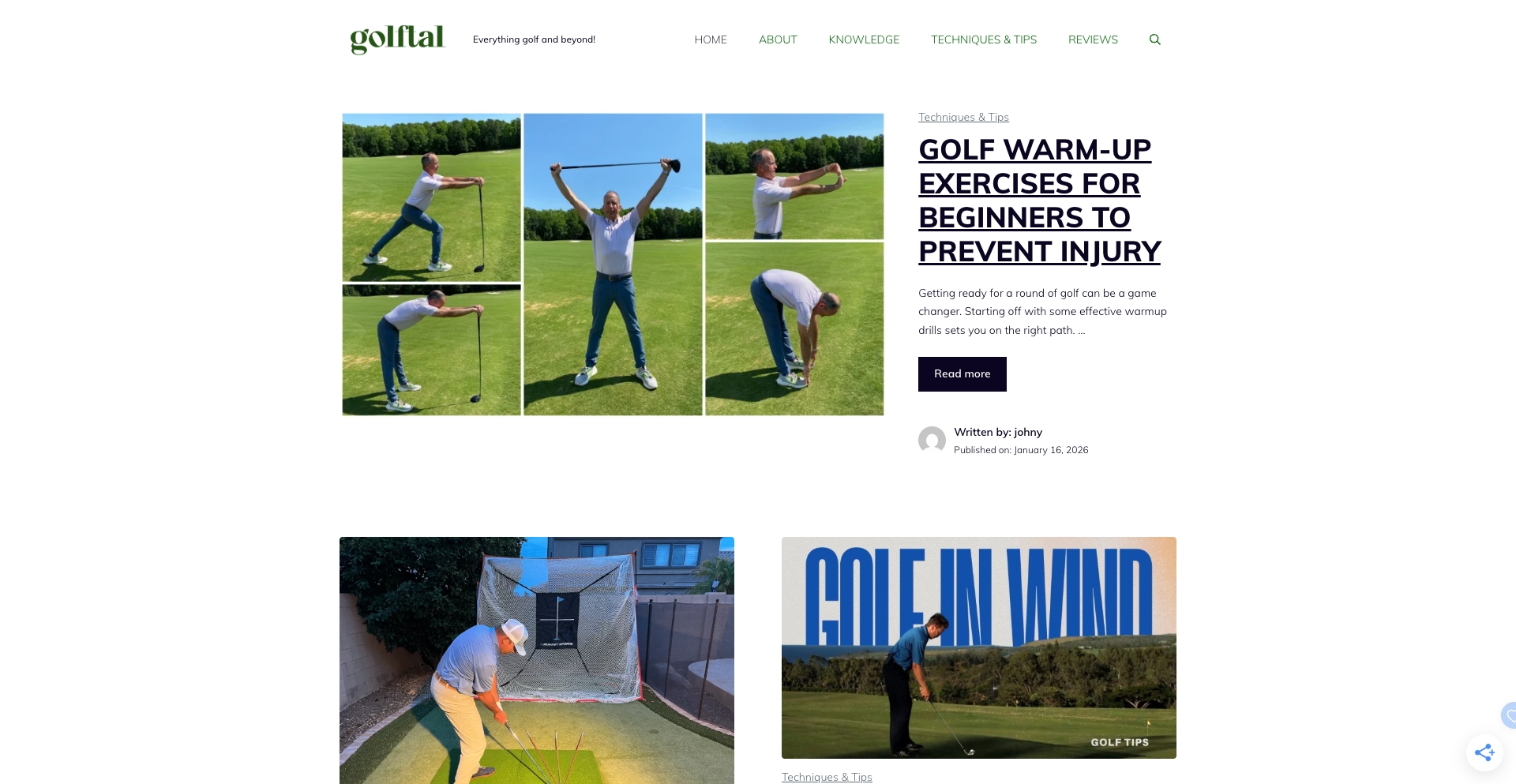 Golftal content programmatic SEO template - 0 monthly traffic
