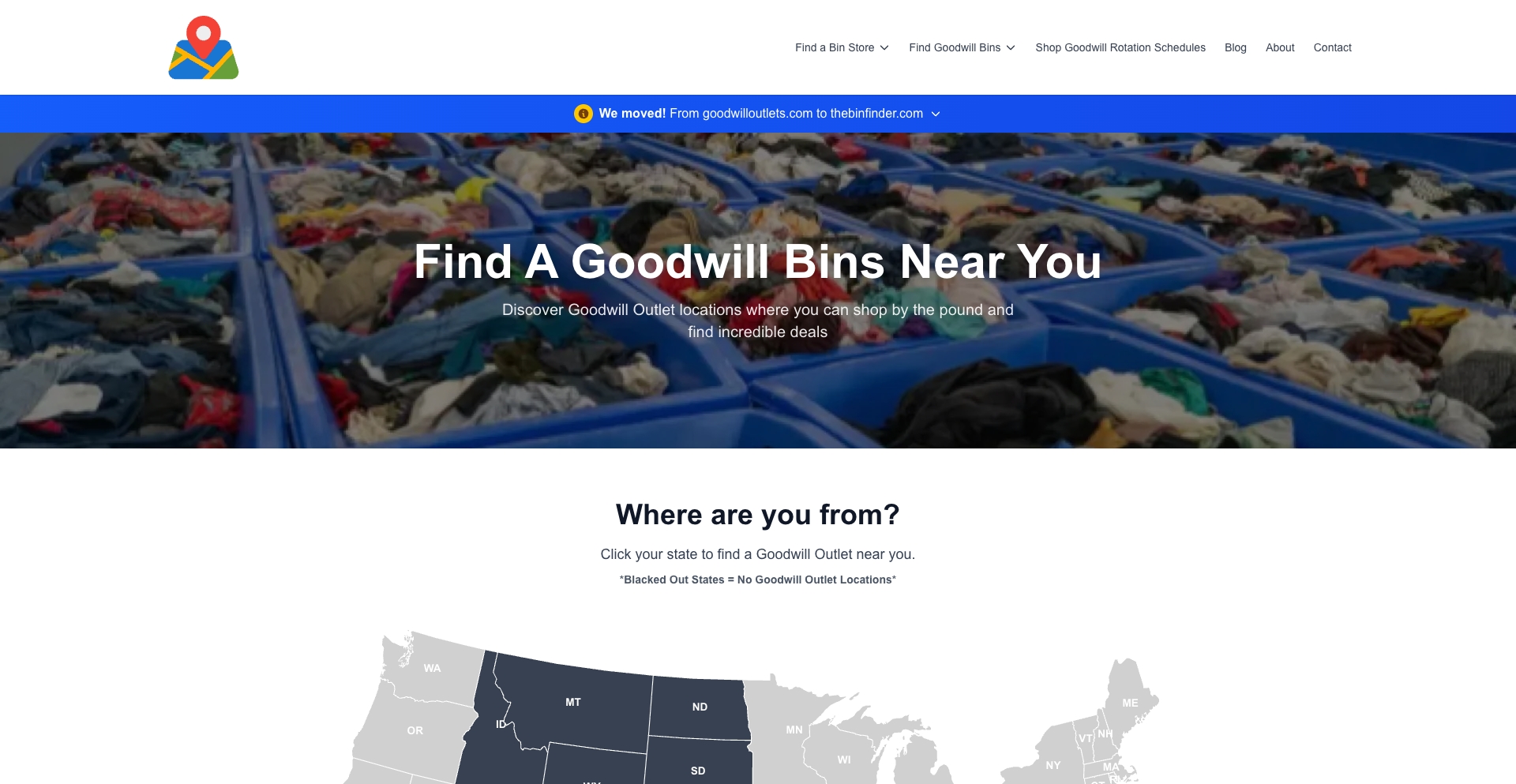 Goodwill Outlets state-template programmatic SEO template - 33.9K monthly traffic