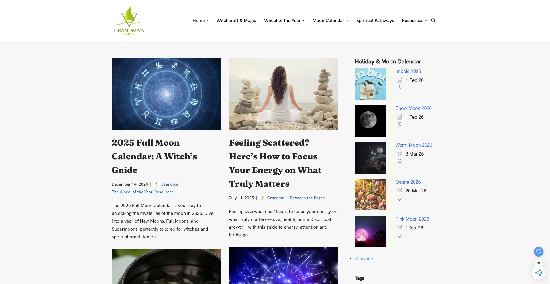 grandmasgrimoire.com location-data programmatic SEO template - 10K+ monthly traffic