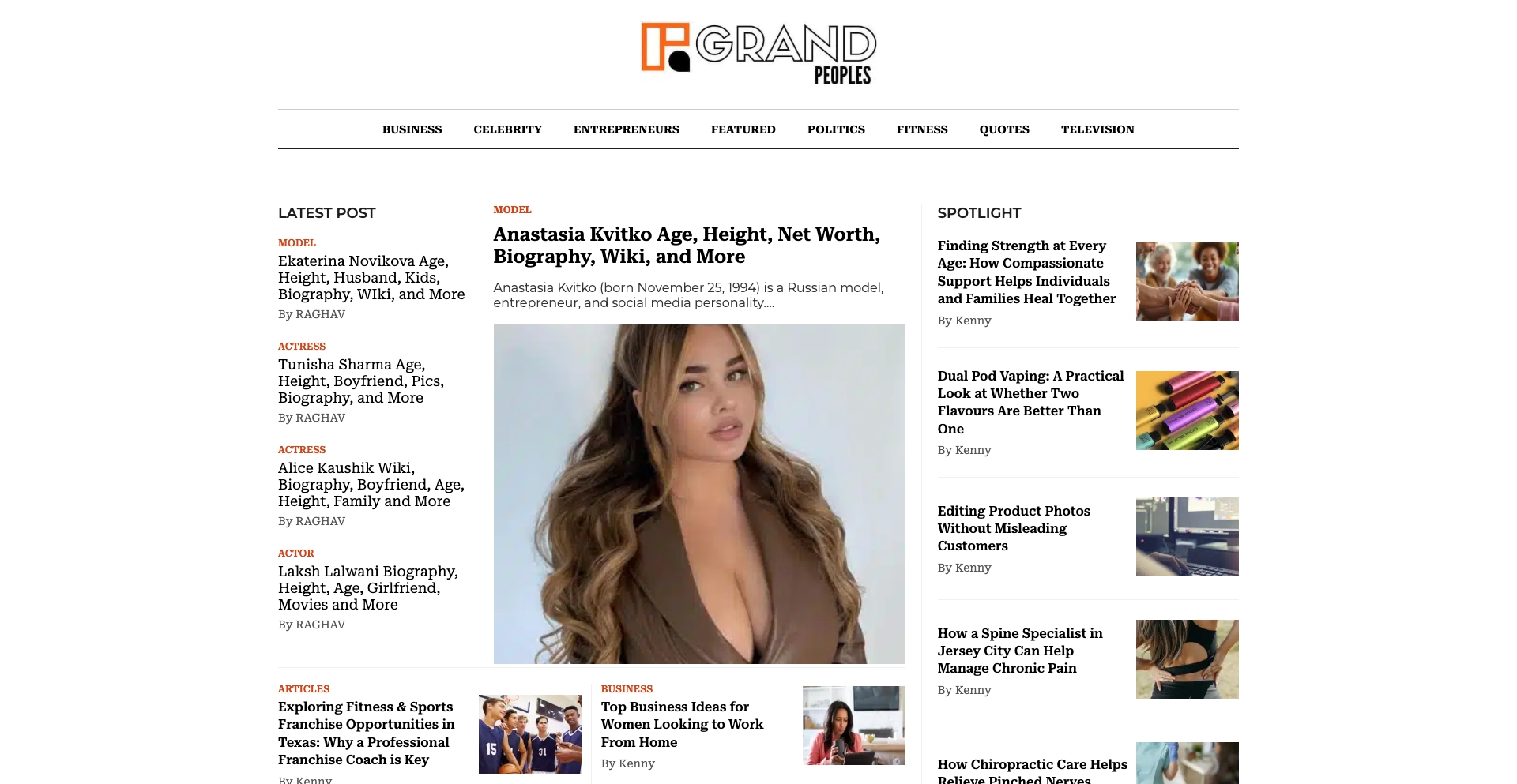 GrandPeoples Universe Of Peoples Biography entity-database programmatic SEO template - 8637 monthly traffic