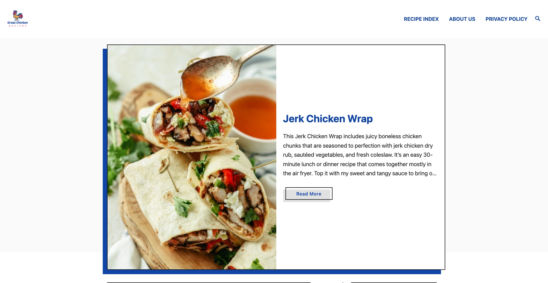 Great Chicken Recipes recipe programmatic SEO template - 3215 monthly traffic