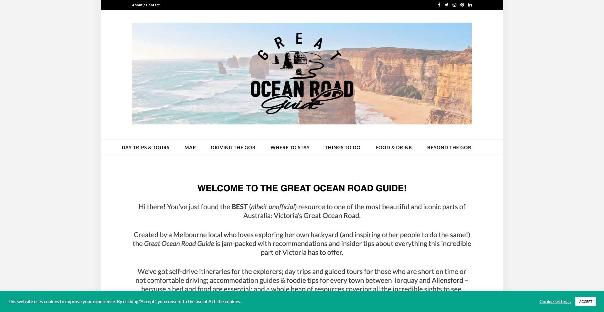 Great Ocean Road Guide location-data programmatic SEO template - 2862 monthly traffic
