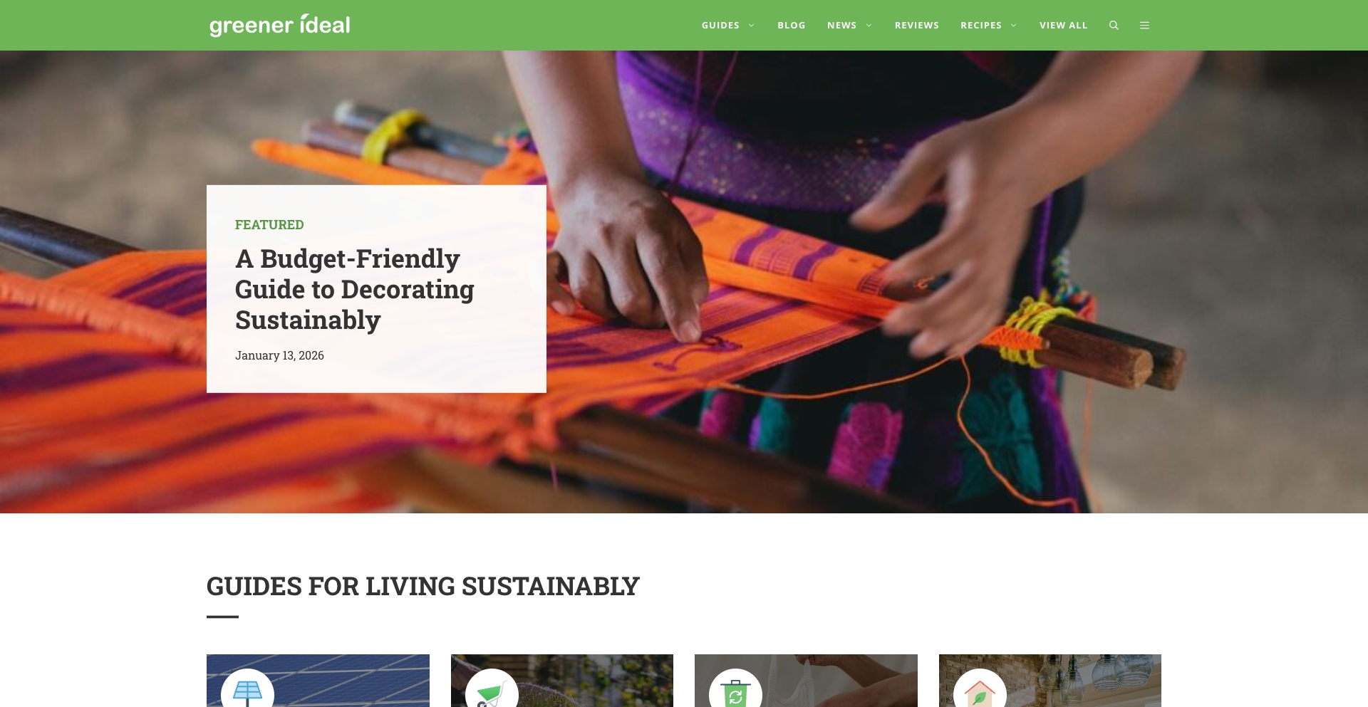 Greener Ideal category-taxonomy programmatic SEO template - 1.4K monthly traffic