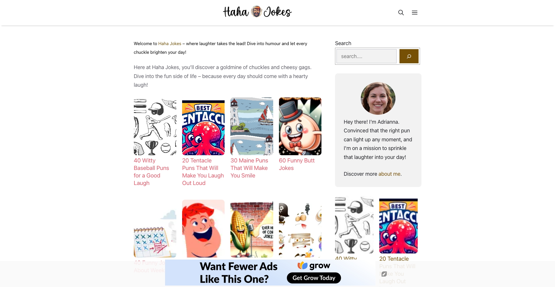 Hahajokes entity-database programmatic SEO template - 0 monthly traffic