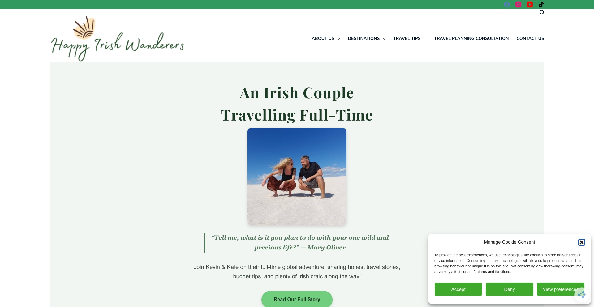 Happyirishwanderers content programmatic SEO template - 2604 monthly traffic