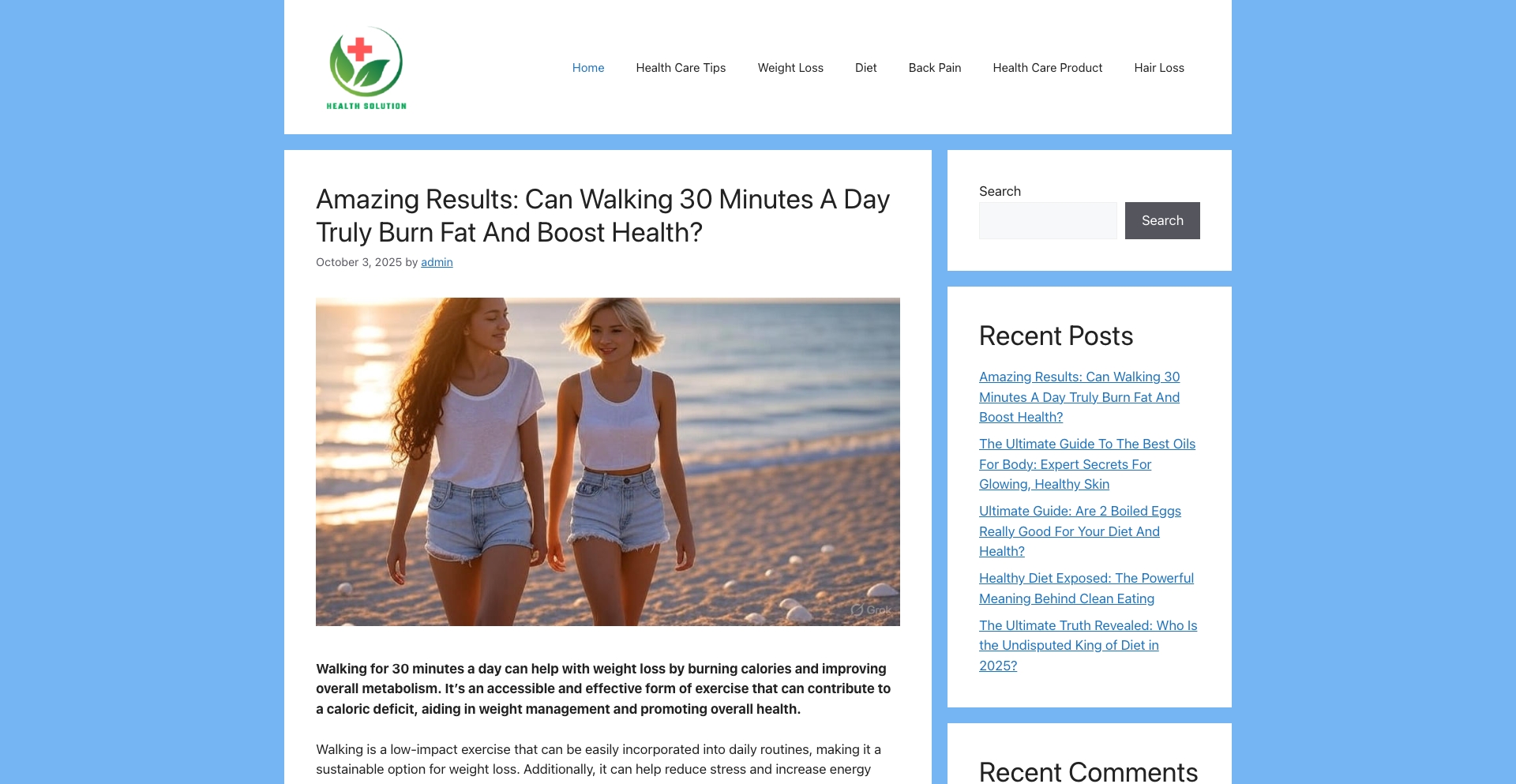 Healthsolutionzone content programmatic SEO template - 0 monthly traffic