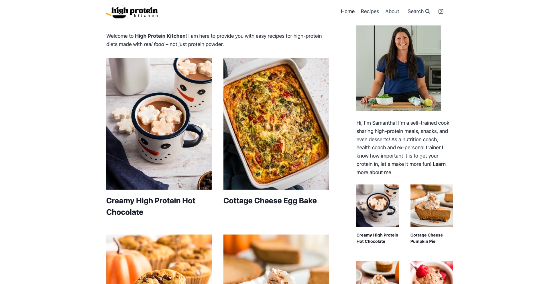 highproteinkitchen.com entity-database programmatic SEO template - 10K+ monthly traffic
