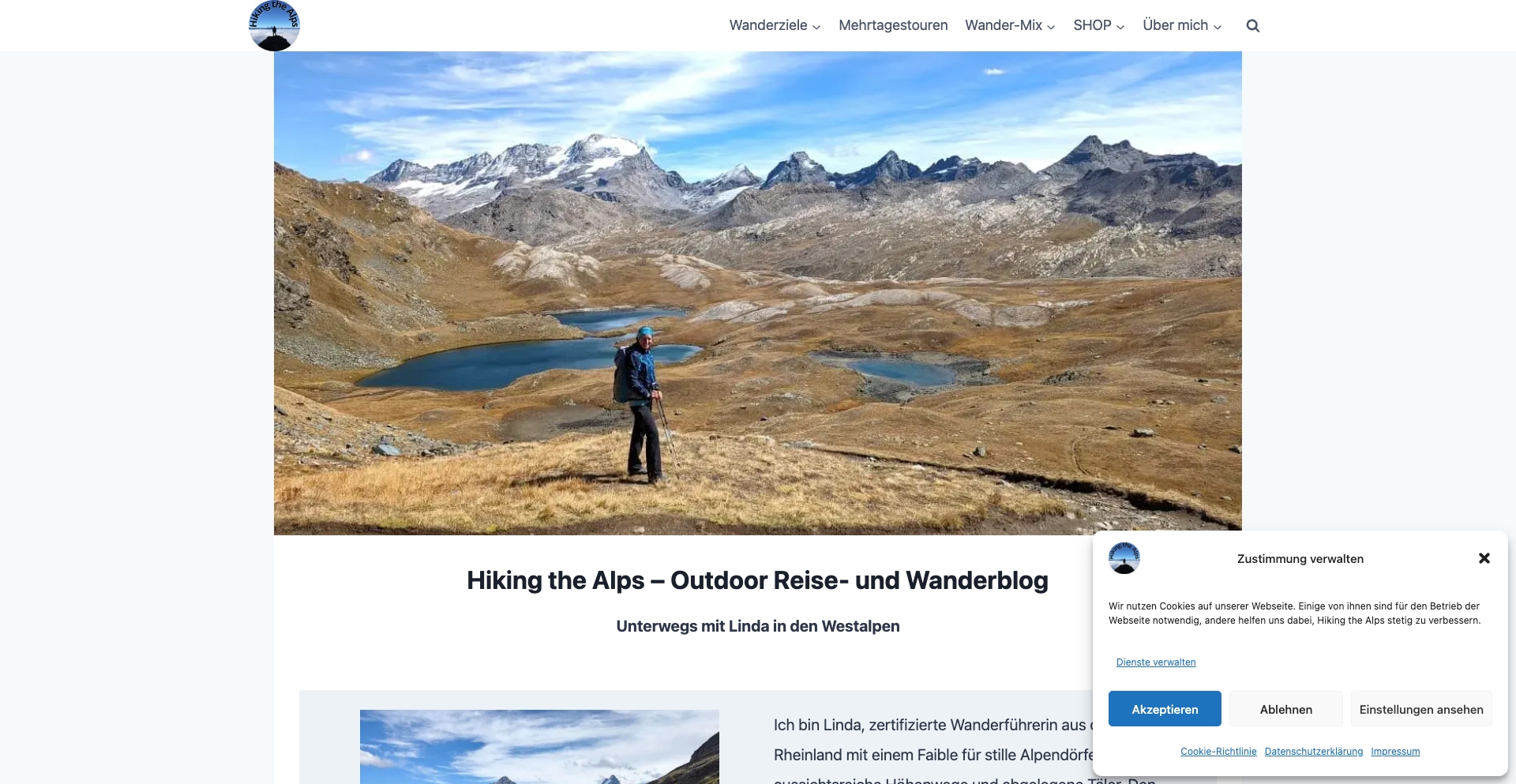 Hiking the Alps location-data programmatic SEO template - 11336 monthly traffic