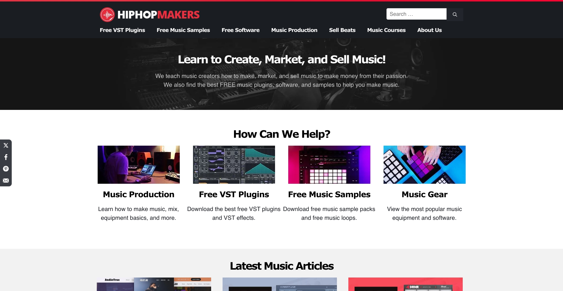 Hip Hop Makers tool programmatic SEO template - 86 monthly traffic