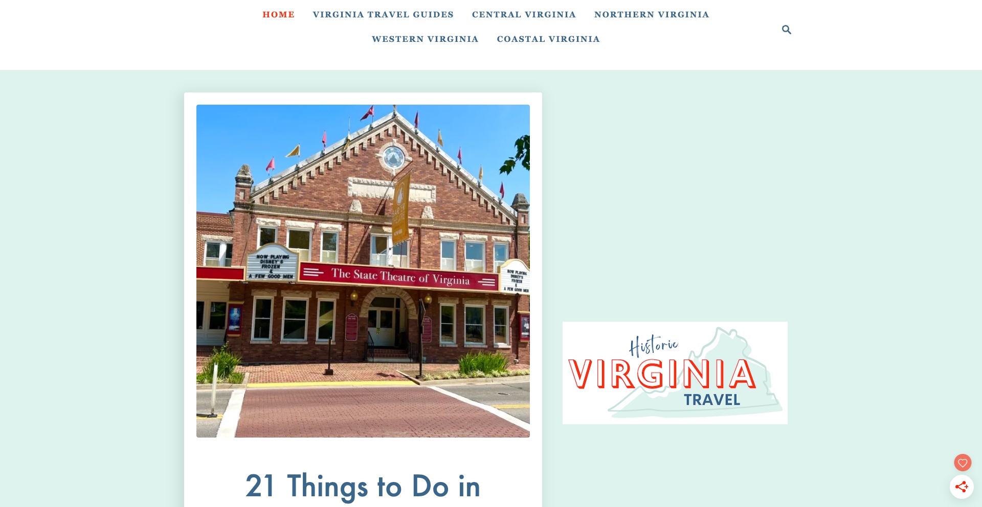Historic Virginia Travel location-data programmatic SEO template - 0 monthly traffic