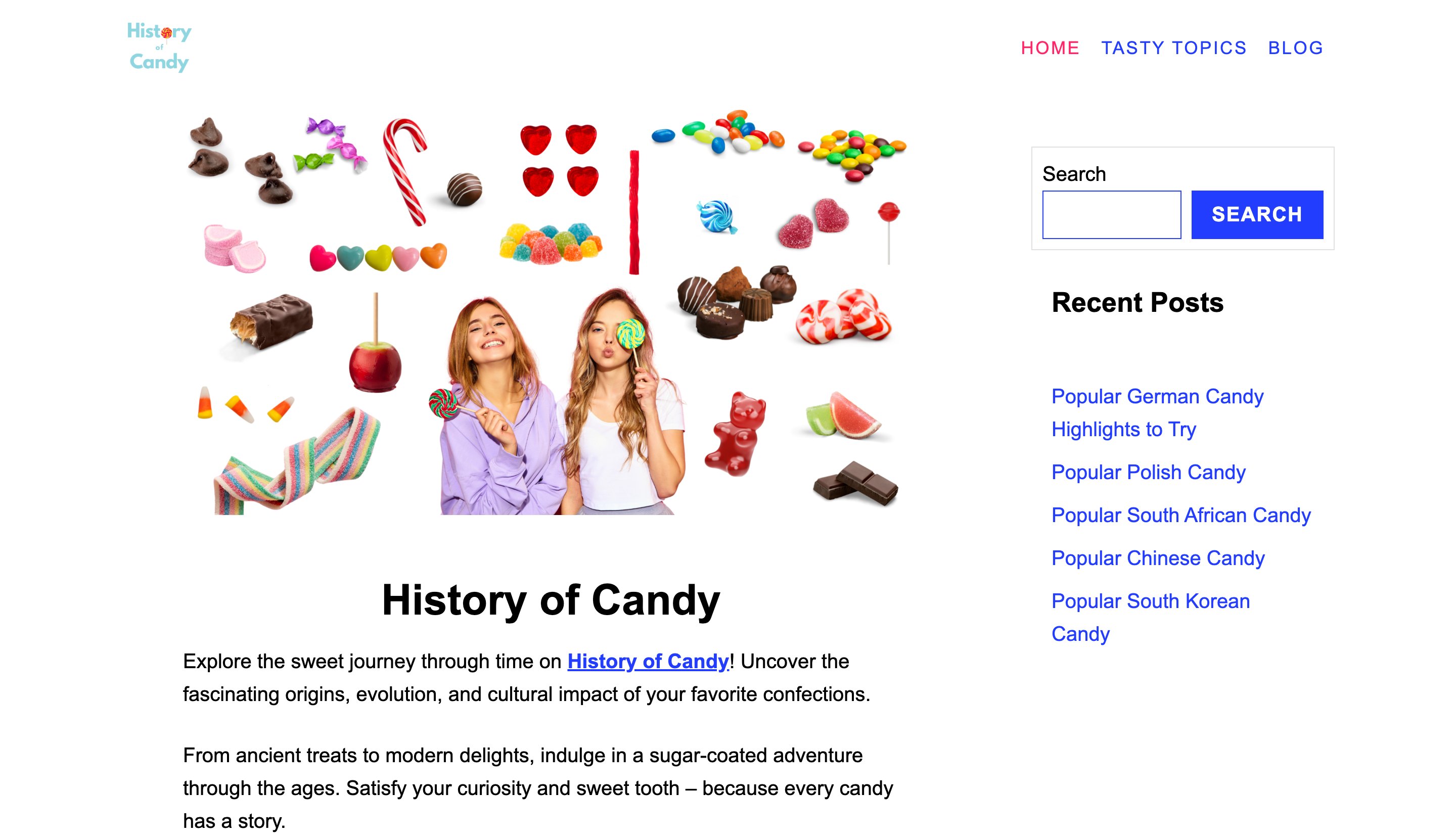 History of Candy entity-database programmatic SEO template - 0 monthly traffic