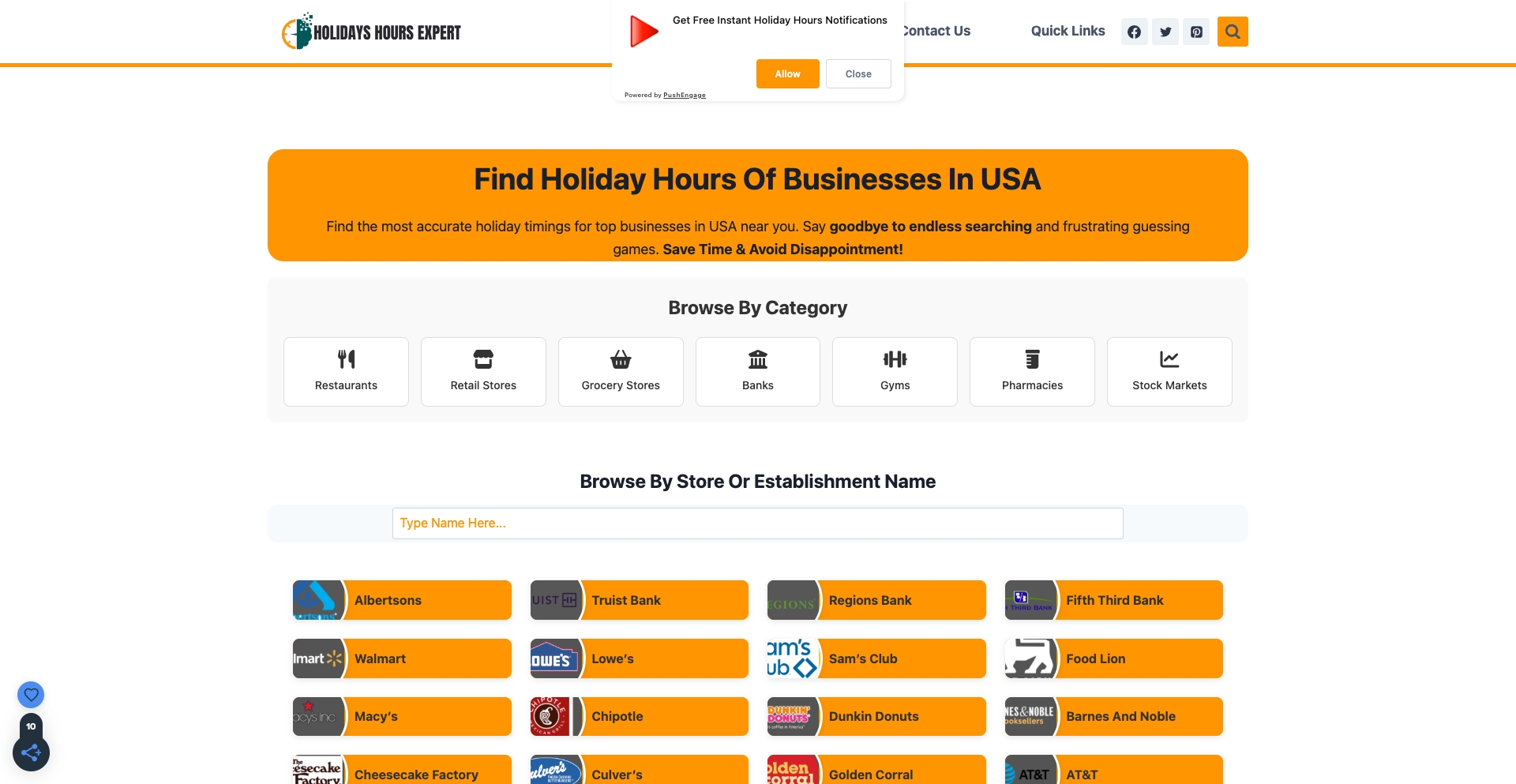 Holidays Hours multi-dimensional programmatic SEO template - 197 monthly traffic