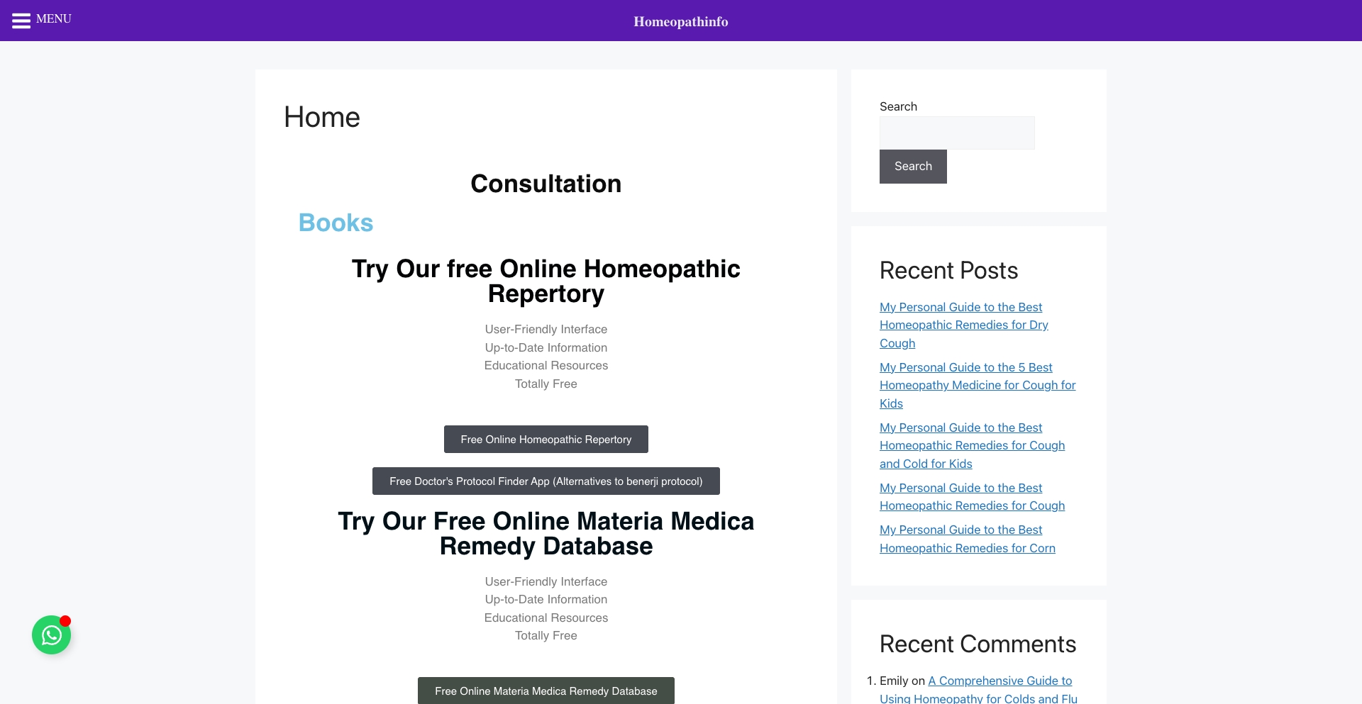Homeopath Info entity-database programmatic SEO template - 0 monthly traffic