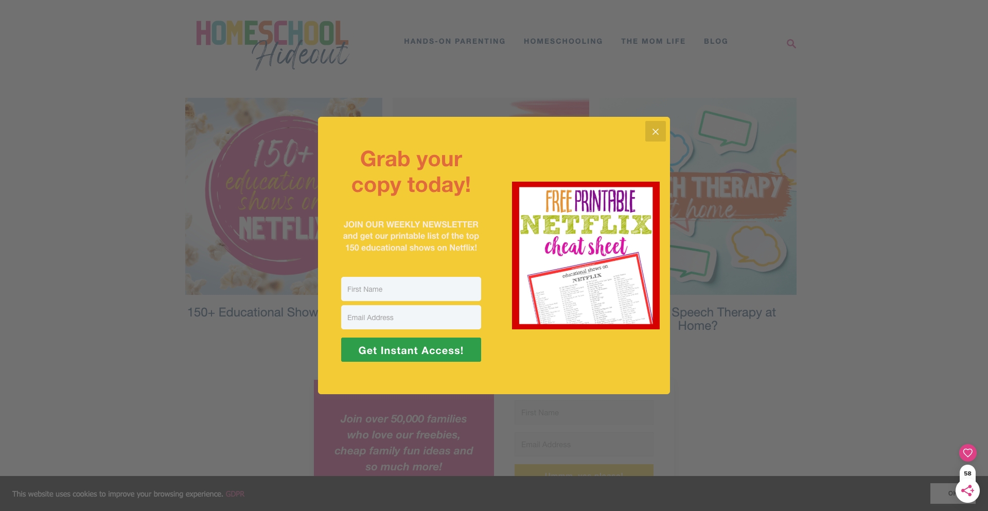 homeschoolhideout.com location-data programmatic SEO template - 10K+ monthly traffic