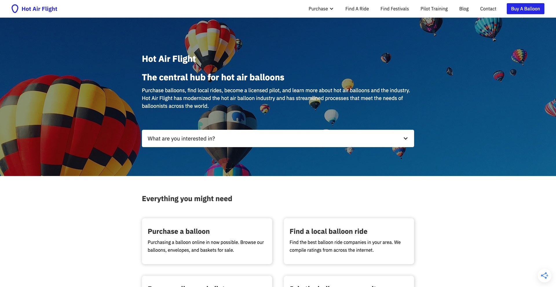 Hotairflight content programmatic SEO template - 2746 monthly traffic