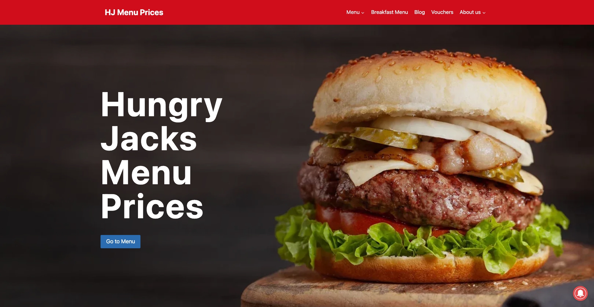Hungry Jacks Menu menu-database programmatic SEO template - 212 monthly traffic