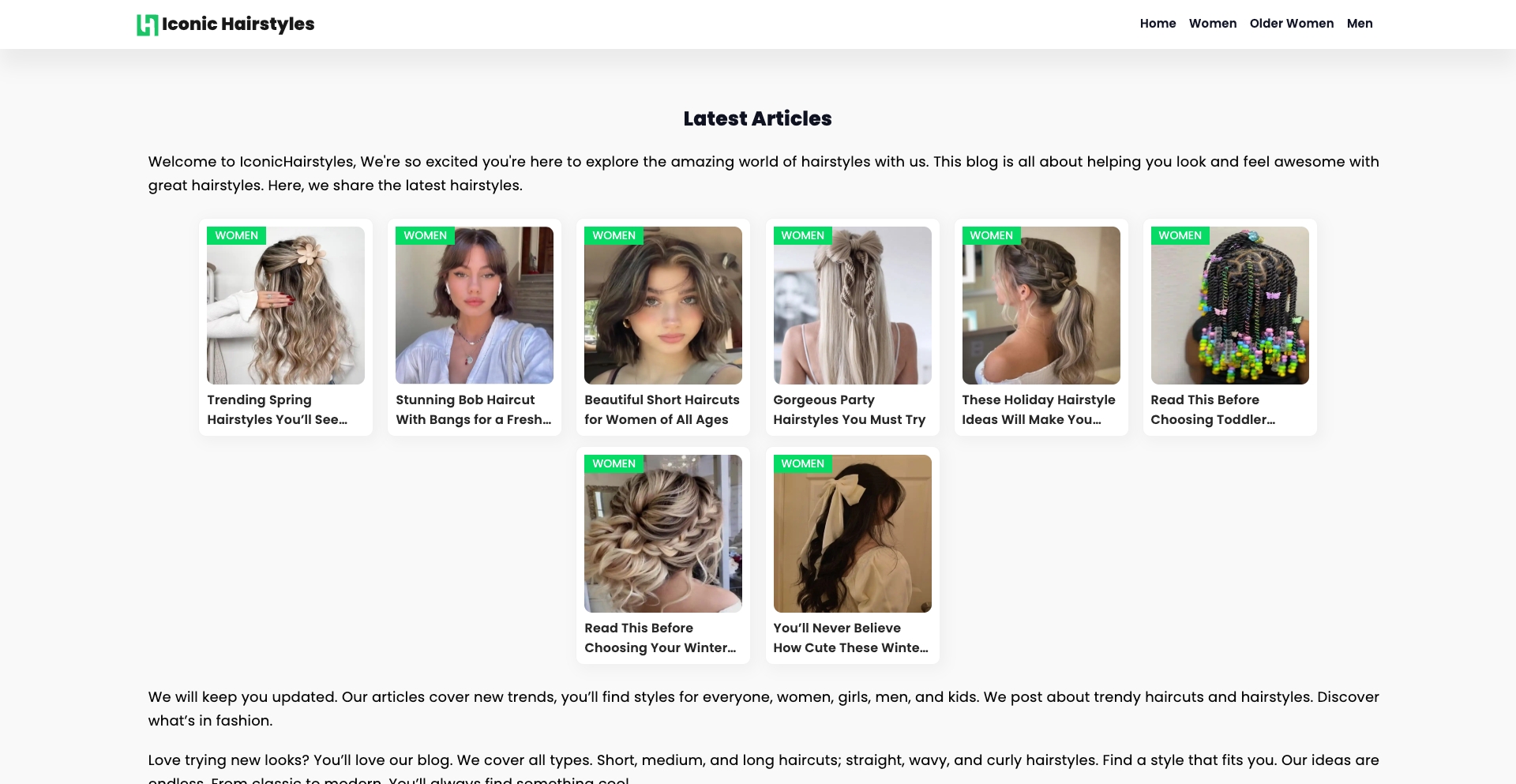 Iconic Hairstyle content programmatic SEO template - 0 monthly traffic