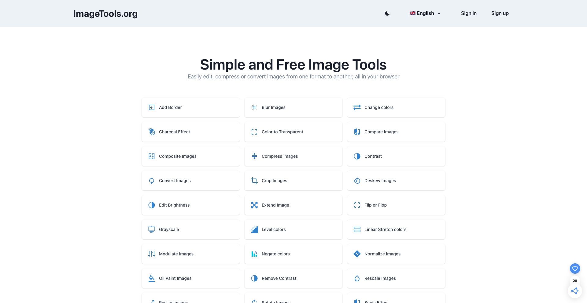 Image Tools tool-variations programmatic SEO template - 2.2K monthly traffic