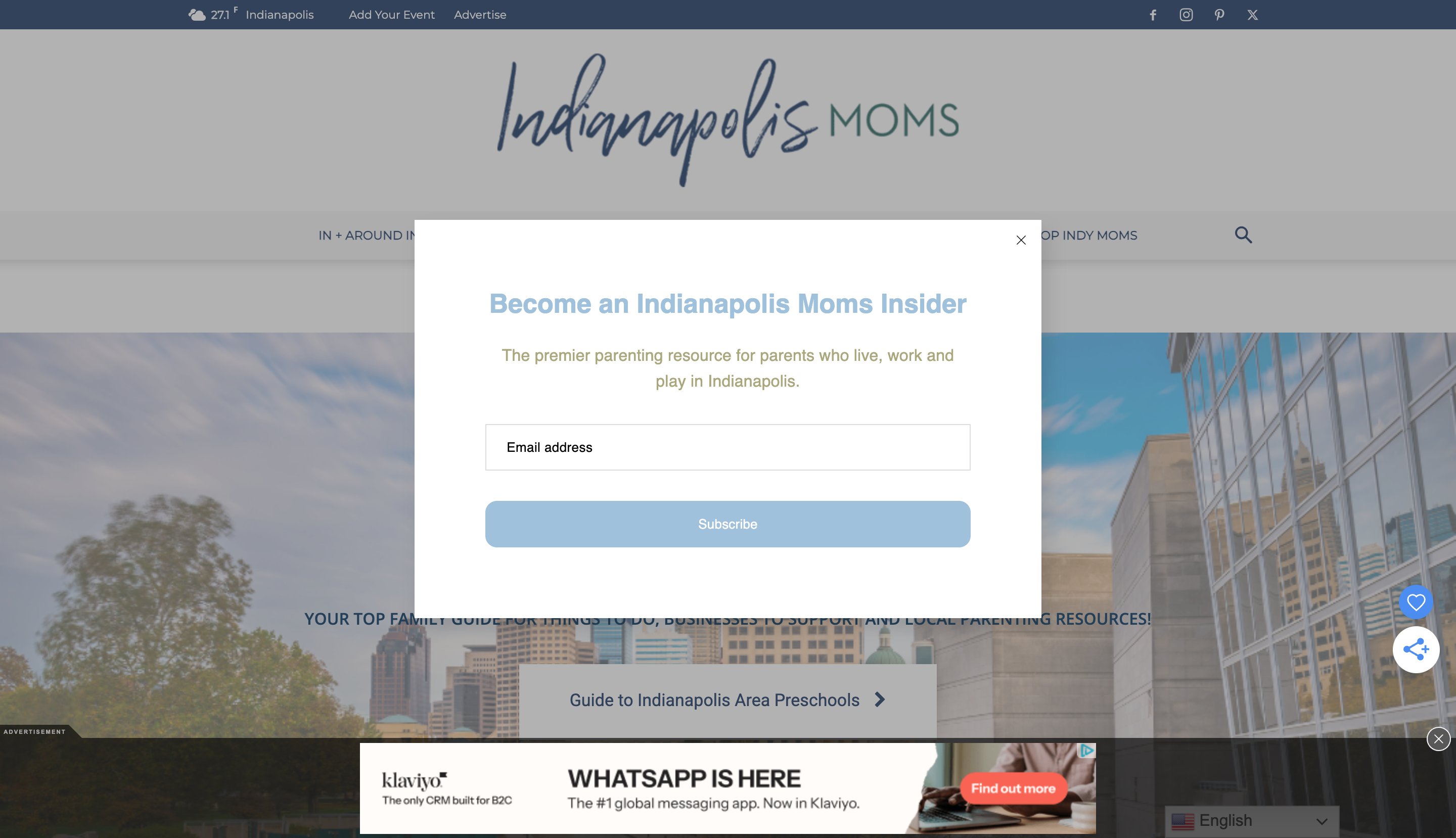 indianapolismoms.com location-data programmatic SEO template - 10K+ monthly traffic