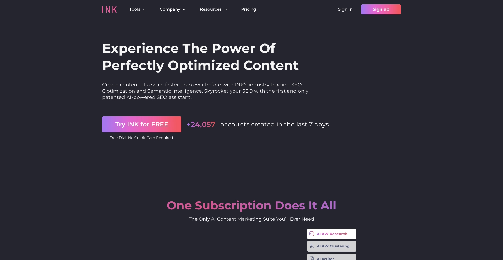 Inkforall ai-generated programmatic SEO template - 10K+ monthly traffic