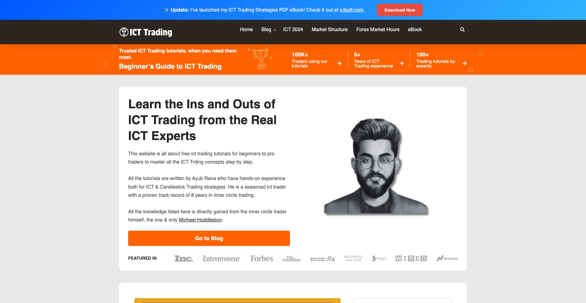 ICT Trading content programmatic SEO template - 11113 monthly traffic