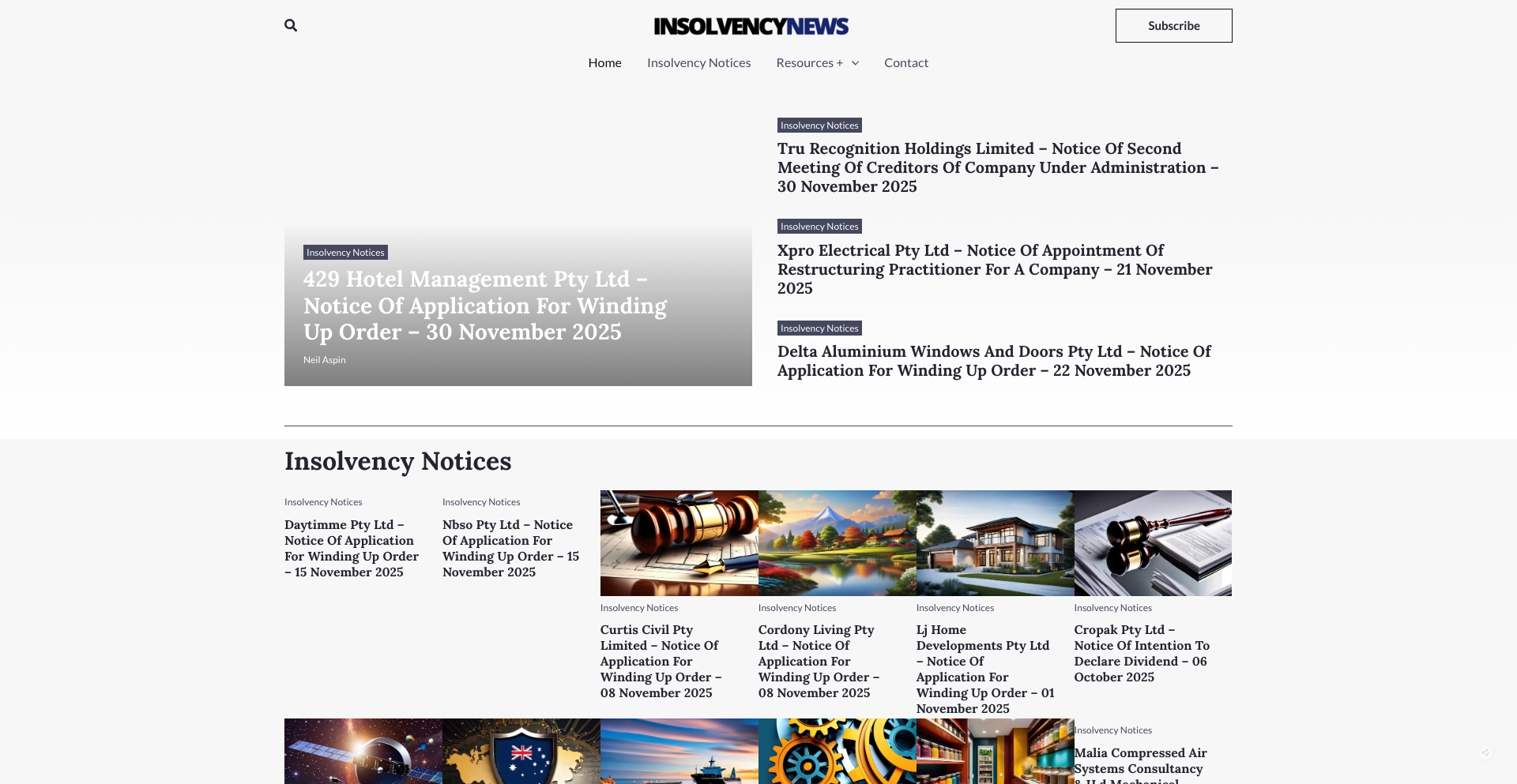insolvencynews.com.au location-data programmatic SEO template - 10K+ monthly traffic