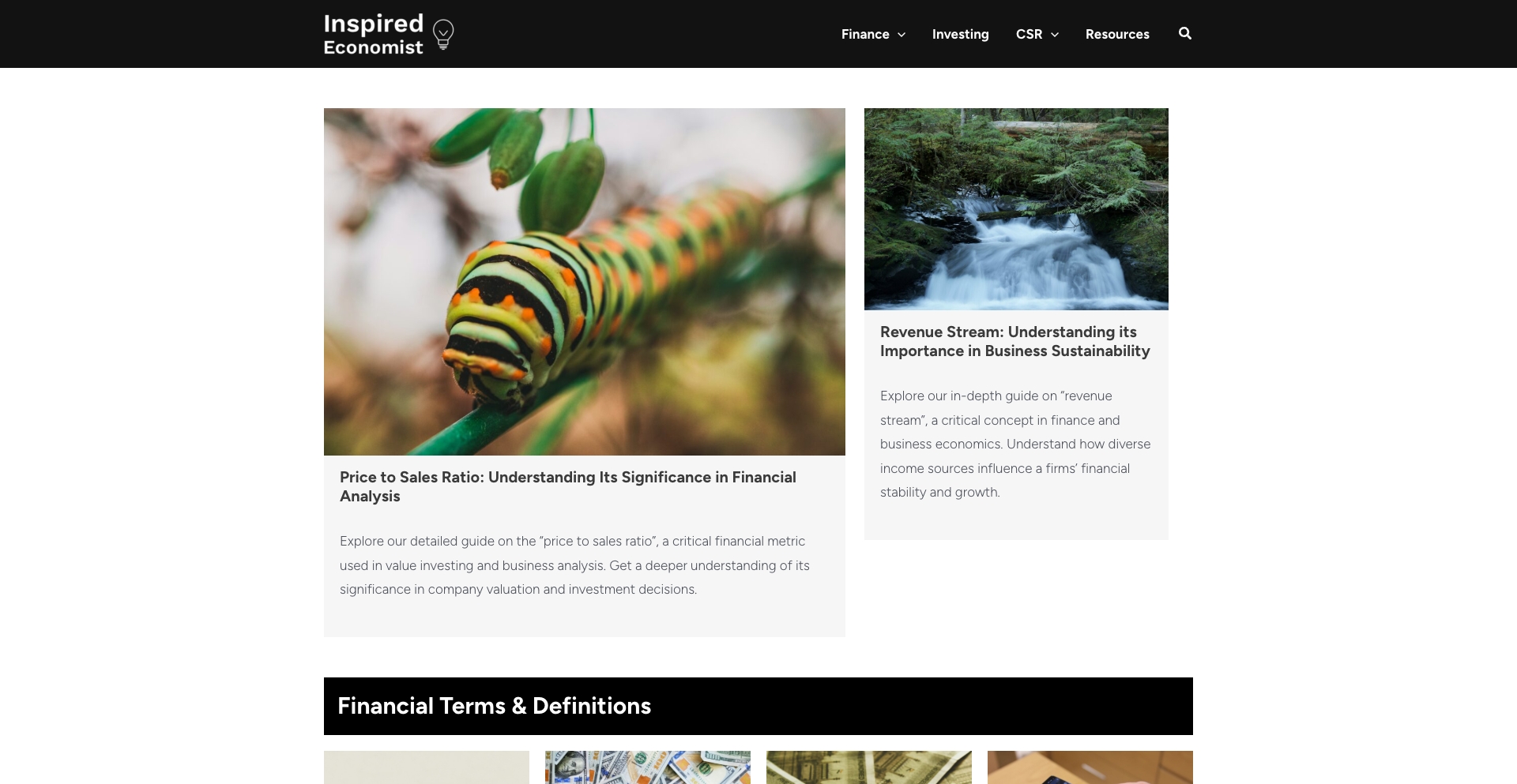 Inspired Economist entity-database programmatic SEO template - 107 monthly traffic