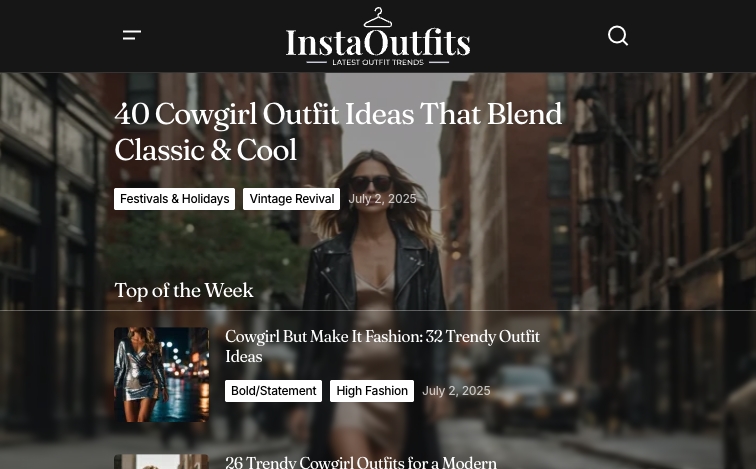 Instaoutfits content programmatic SEO template - 0 monthly traffic