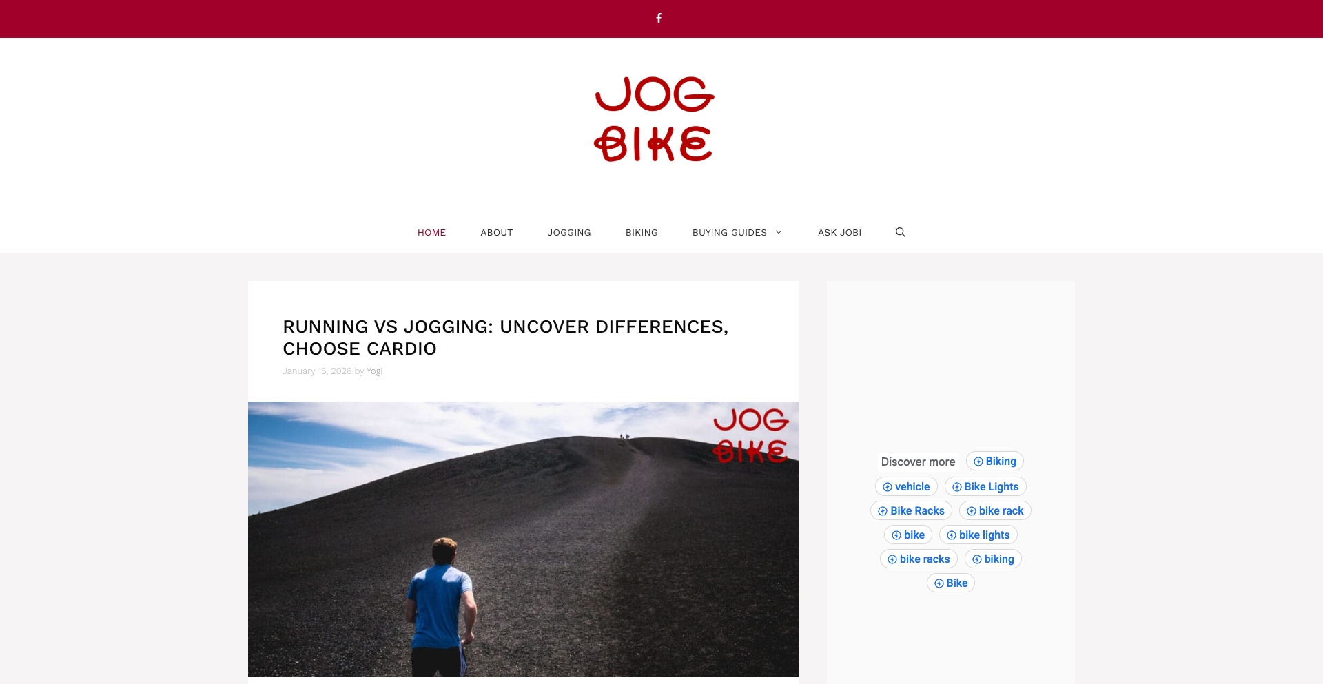 Jog & Bike | Everything about jogging & biking template programmatic SEO template - 0 monthly traffic