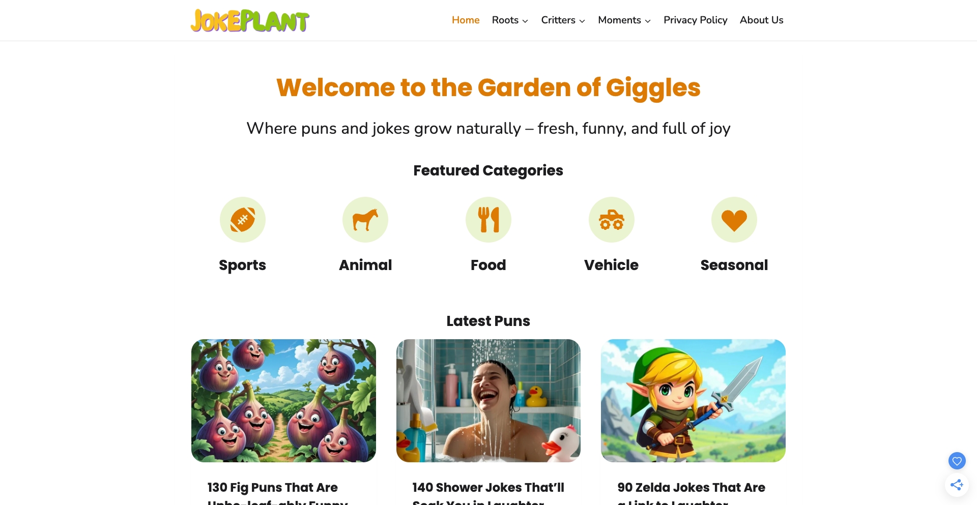 Joke Plant entity-database programmatic SEO template - 0 monthly traffic
