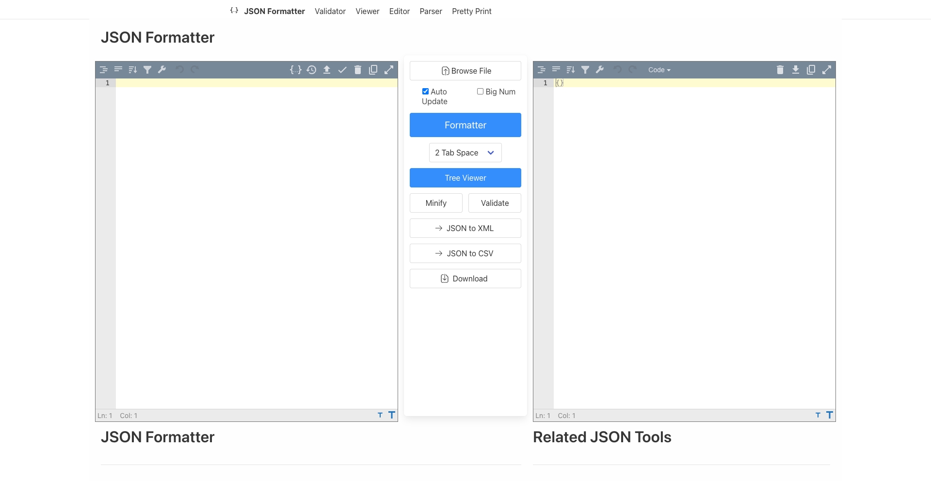 JSON Formatter tool-variations programmatic SEO template - 213 monthly traffic