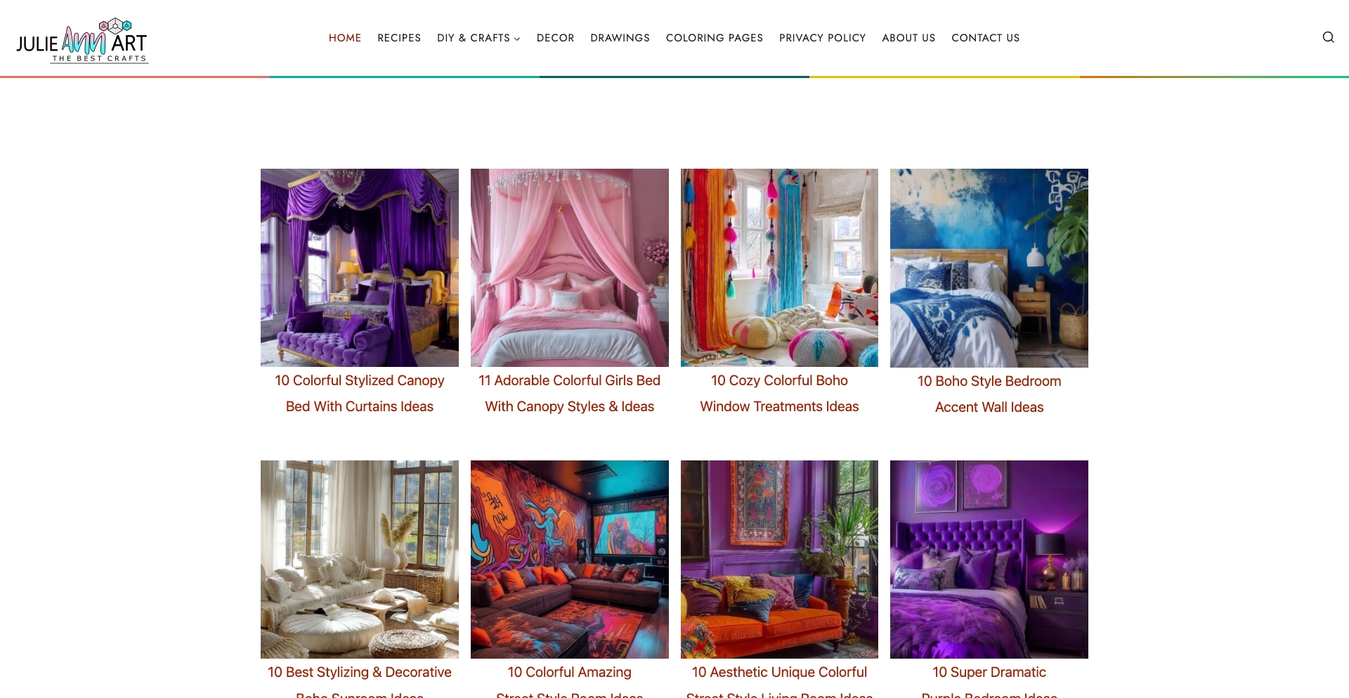 Julie Ann Art entity-database programmatic SEO template - 1594 monthly traffic