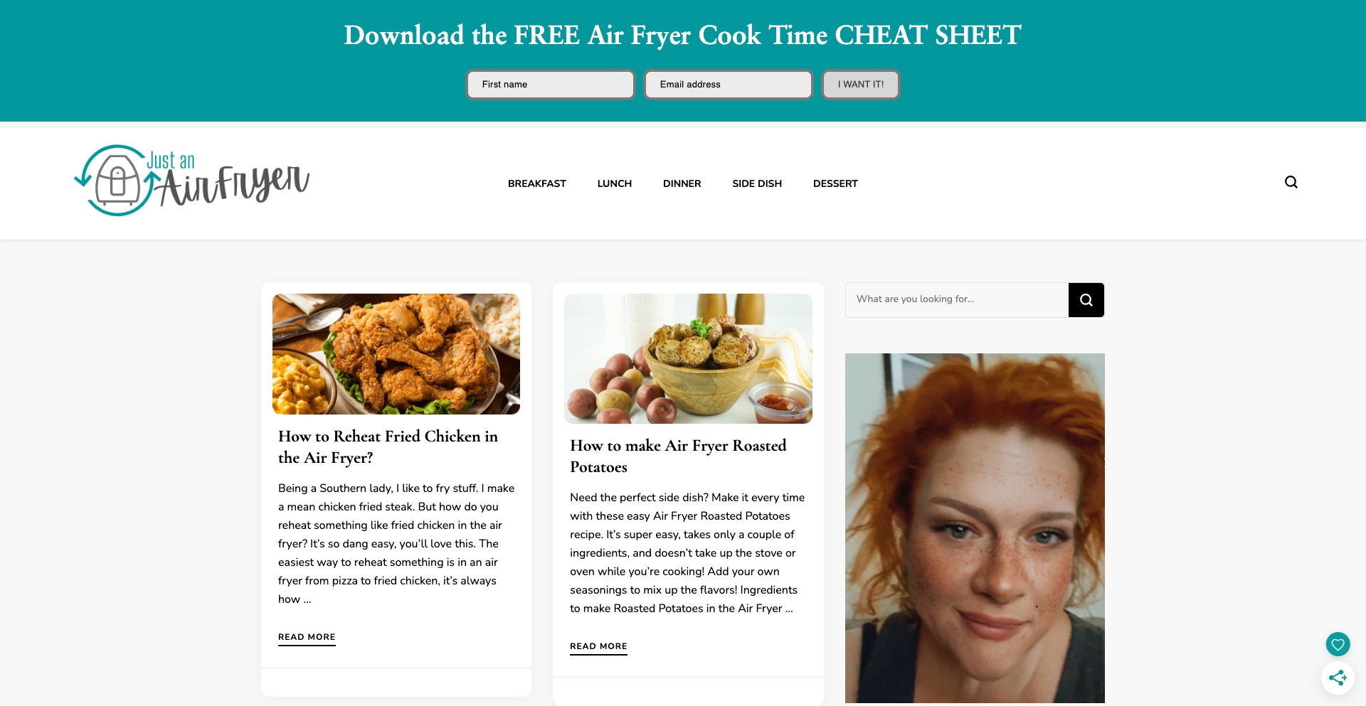 Justanairfryercom content programmatic SEO template - 0 monthly traffic