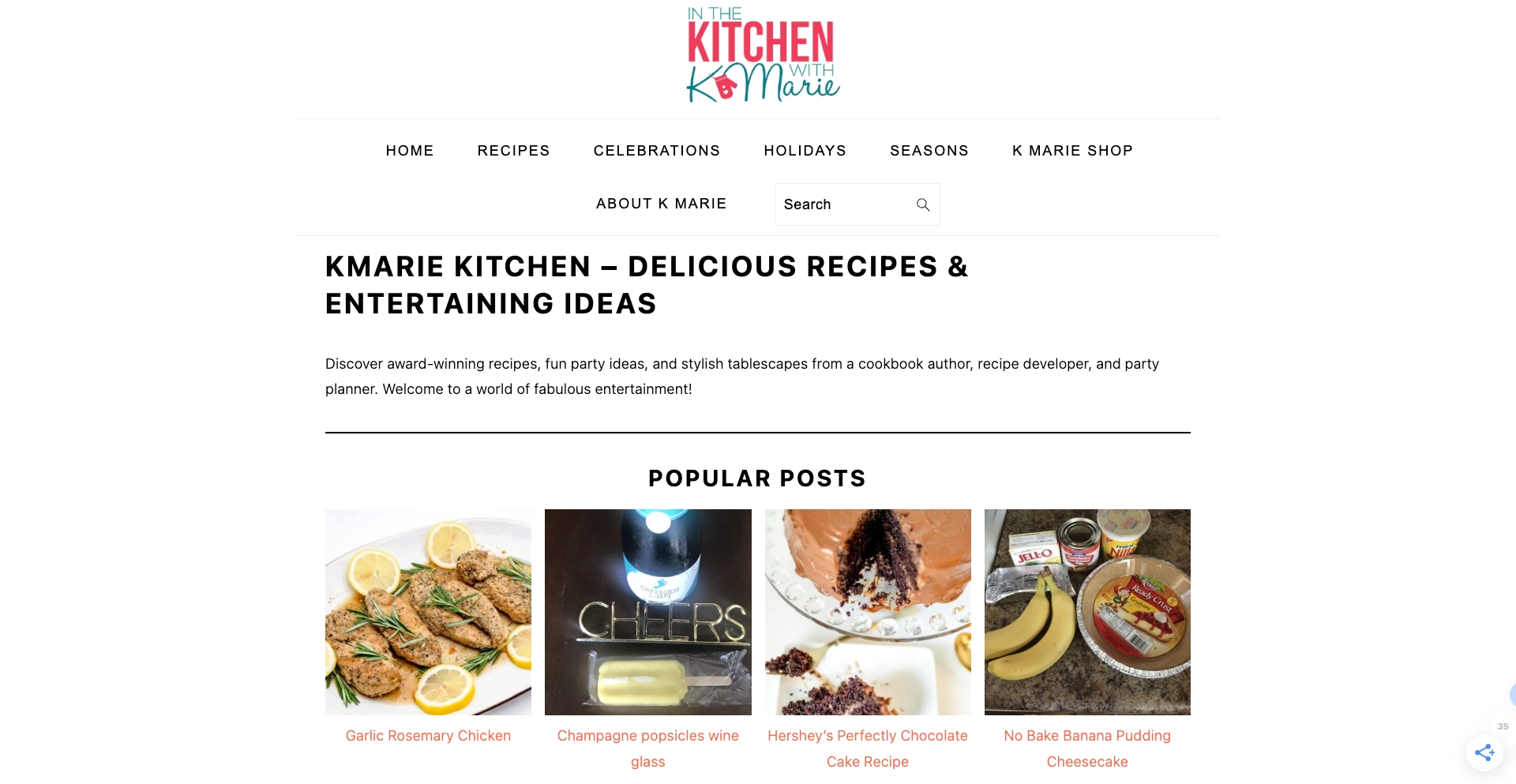K Marie Kitchen category-taxonomy programmatic SEO template - 2.6K monthly traffic