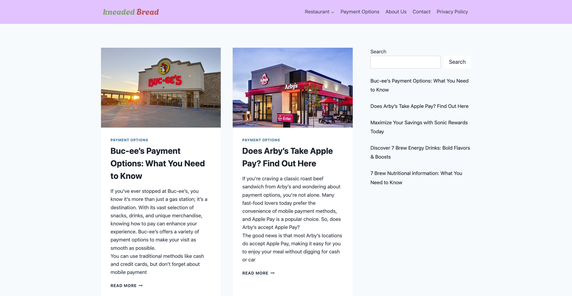 Kneaded Bread restaurant-matrix programmatic SEO template - 137 monthly traffic