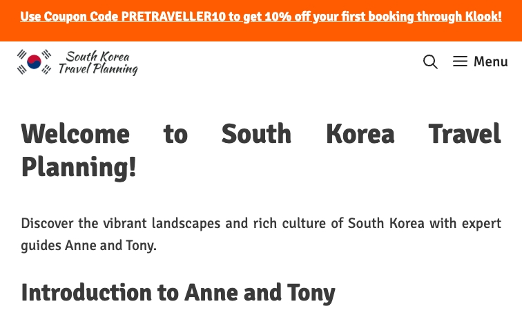 Koreatravelplanning content programmatic SEO template - 2921 monthly traffic