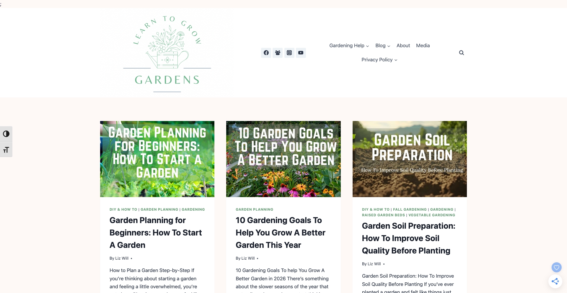 Learn To Grow Gardens month-template programmatic SEO template - 127 monthly traffic