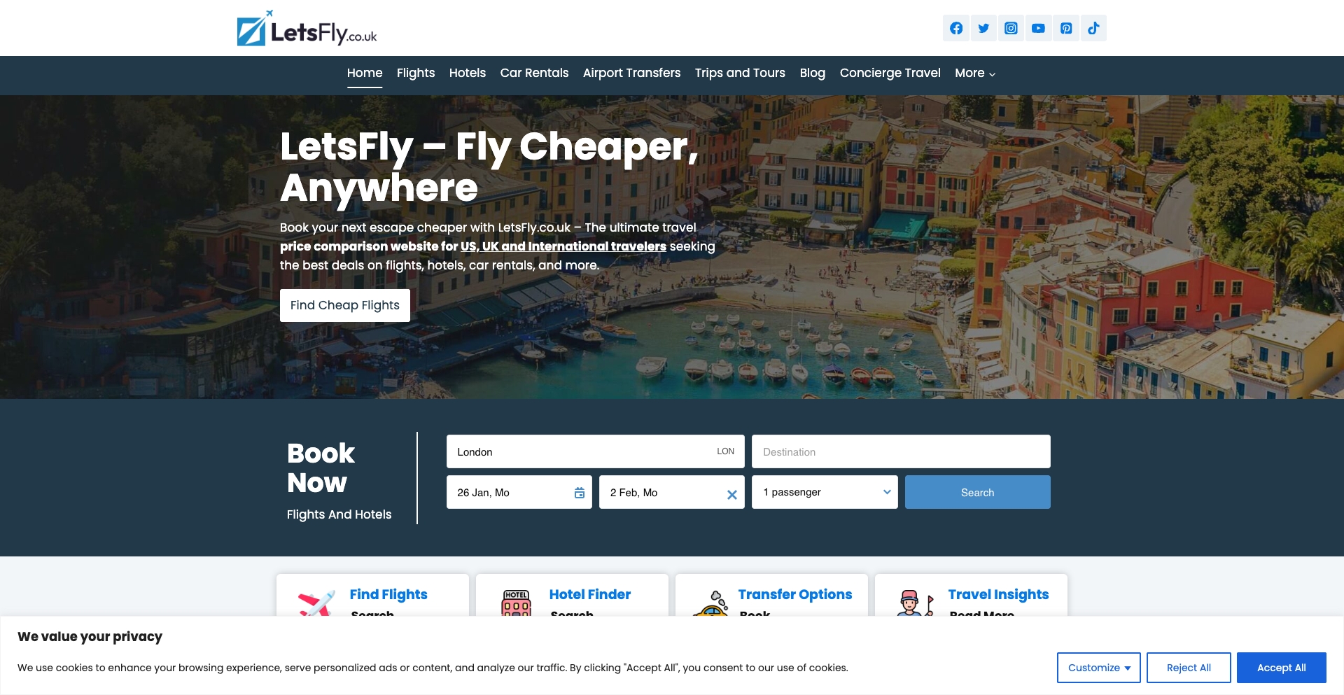 letsfly.co.uk location-data programmatic SEO template - 10K+ monthly traffic
