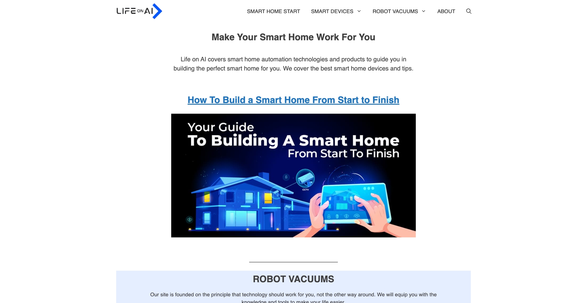 Guide to Smart Homes and the Best Smart Devices comparison programmatic SEO template - 4 monthly traffic