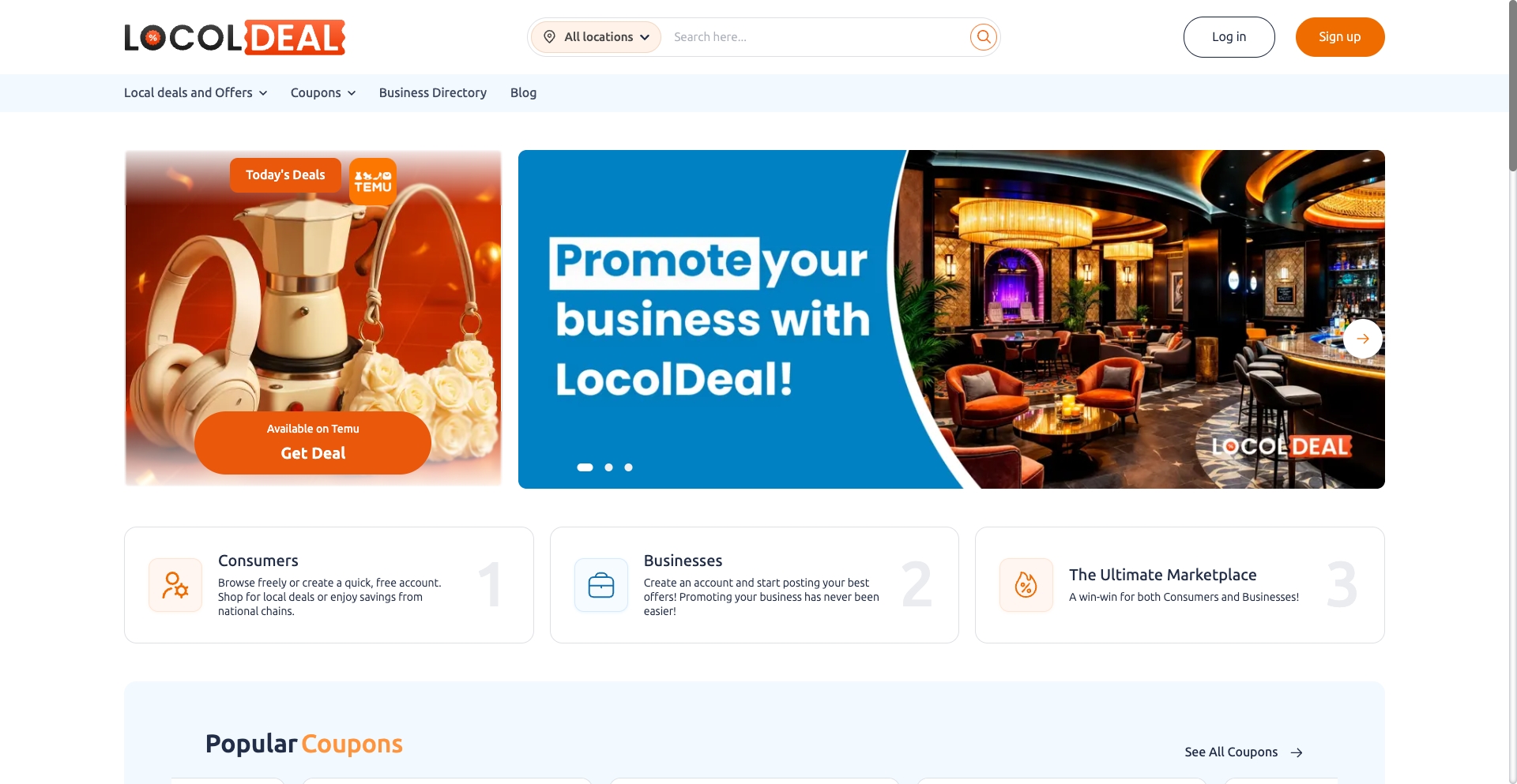 Locoldeal location programmatic SEO template - 1 monthly traffic