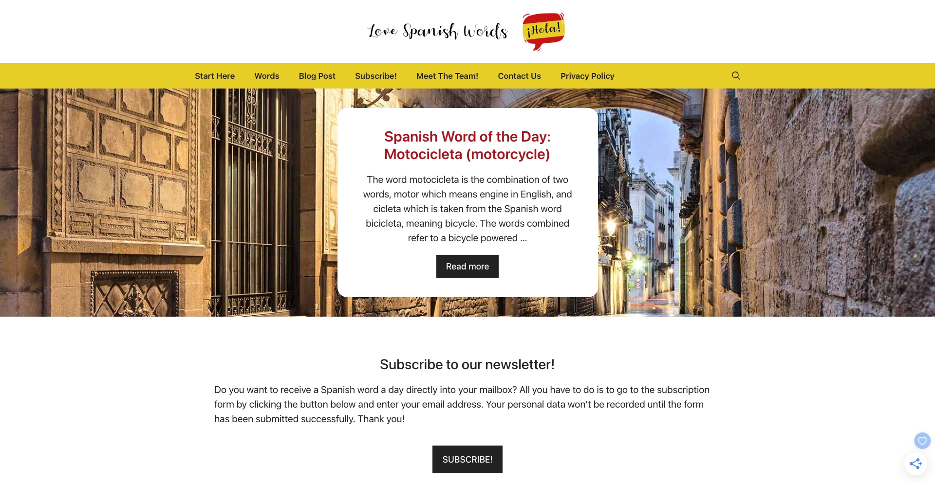 Love Spanish Words word-database programmatic SEO template - 77 monthly traffic