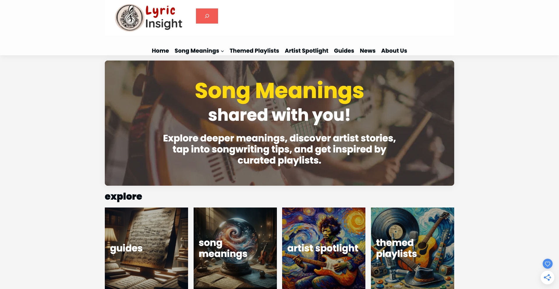 Lyricinsight entity-database programmatic SEO template - 63 monthly traffic