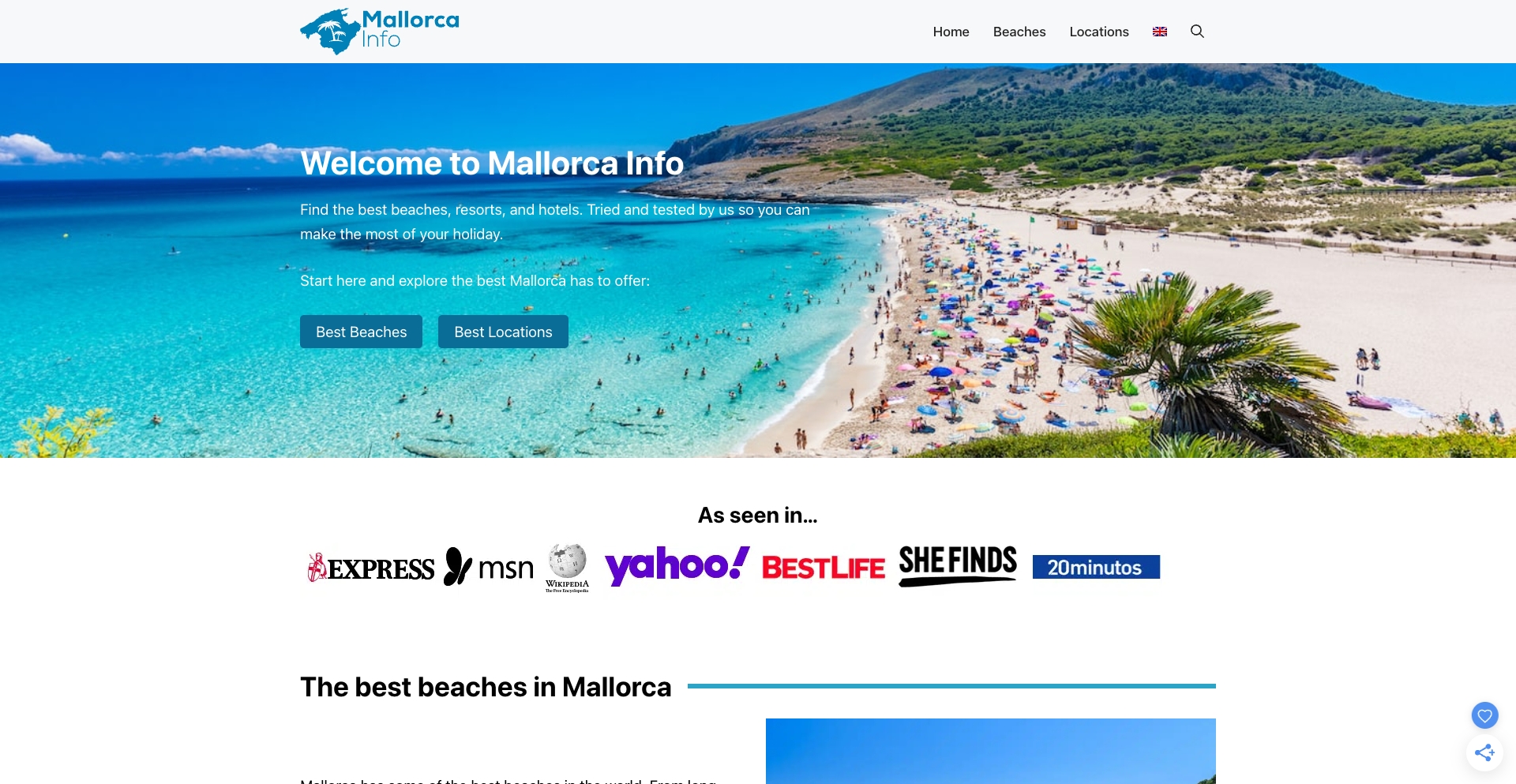 Mallorca Info geographic-entity programmatic SEO template - 56 monthly traffic