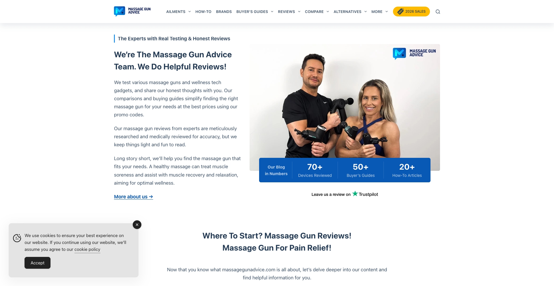 Massage Gun Reviews-Expert Testing, Honest Reviews. Trust Us template programmatic SEO template - 15306 monthly traffic