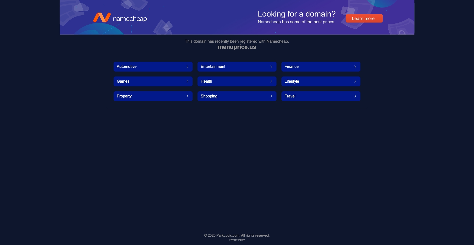 Menuprice content programmatic SEO template - 5 monthly traffic