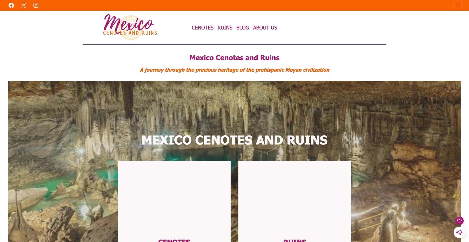 Mexicocenotesandruins entity-database programmatic SEO template - 8854 monthly traffic