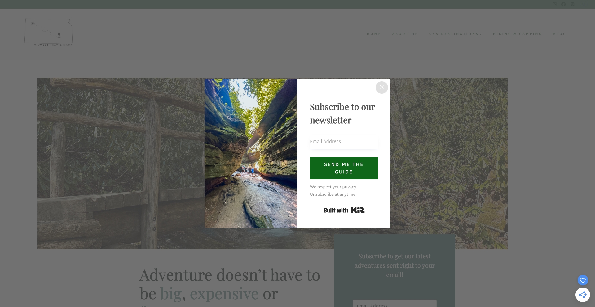 Discover Epic Family Adventures with Midwest Travel Mama location-data programmatic SEO template - 1 monthly traffic